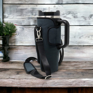 Tumbler Crossbody Holder Sling Bag | Charcoal Grey