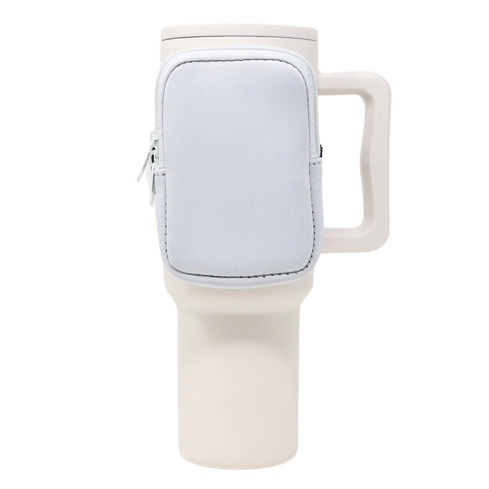 Tumbler Zippered Carry Pouch | White
