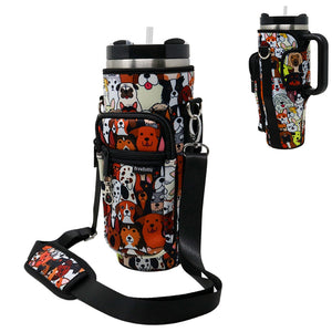 Tumbler Crossbody Holder Sling Bag | Dog Lover