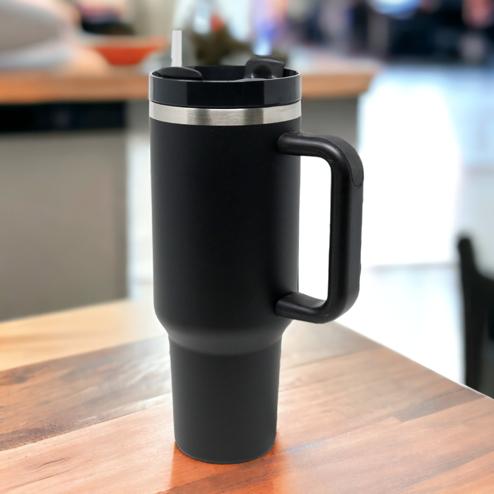 
            
                Load image into Gallery viewer, 40oz Stainless Steel Insulated Mega Tumbler | Black
            
        
