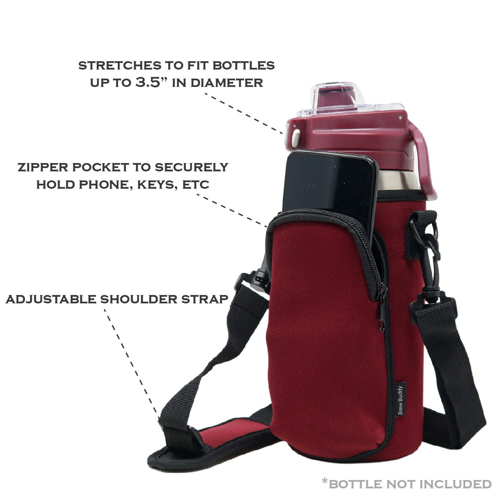 Cross Body Bag Bottle Holder | Burgundy