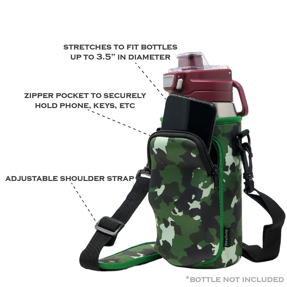 Cross Body Bag Bottle Holder | Camo