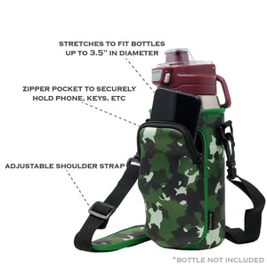 Cross Body Bag Bottle Holder | Camo