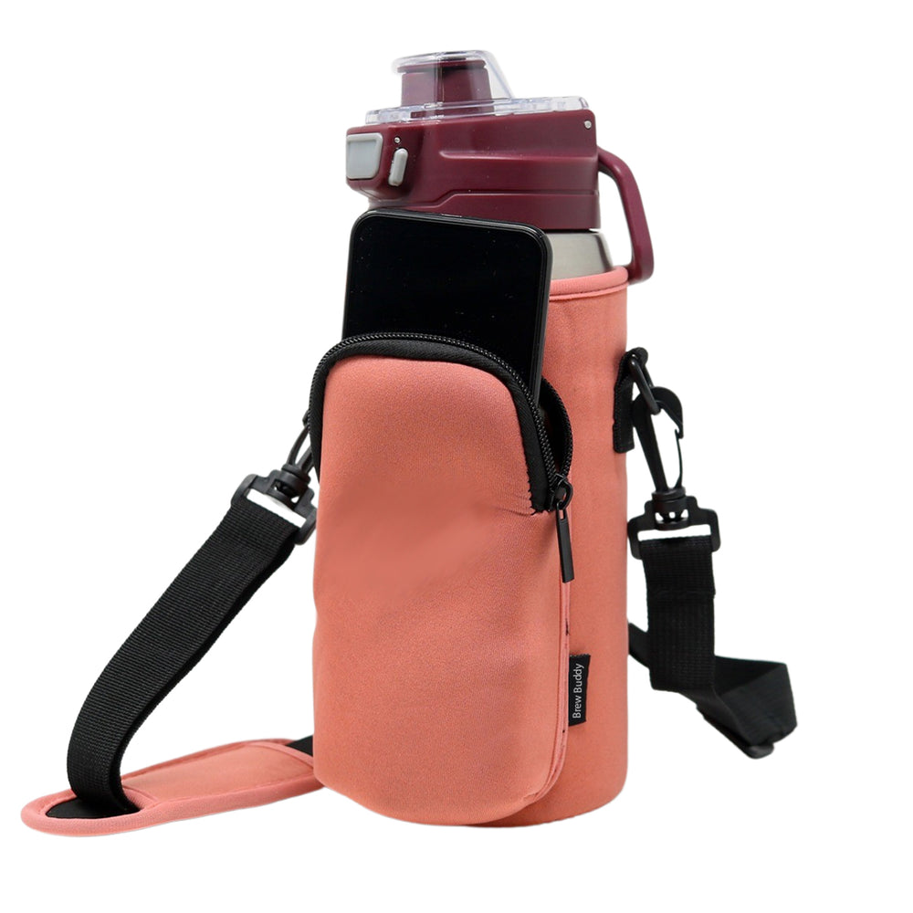 Cross Body Bag Bottle Holder | Coral