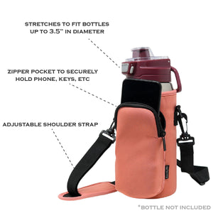 Cross Body Bag Bottle Holder | Coral