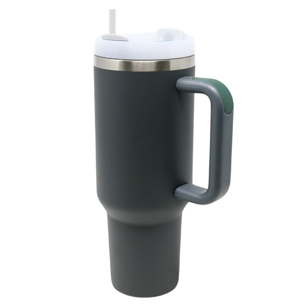 40oz Stainless Steel Insulated Mega Tumbler | Steel Grey