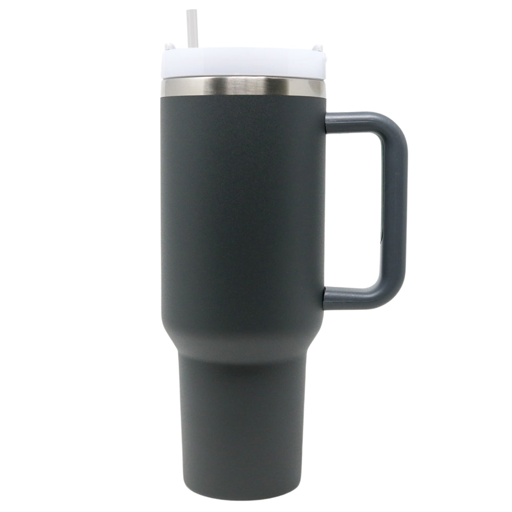 40oz Stainless Steel Insulated Mega Tumbler | Steel Grey
