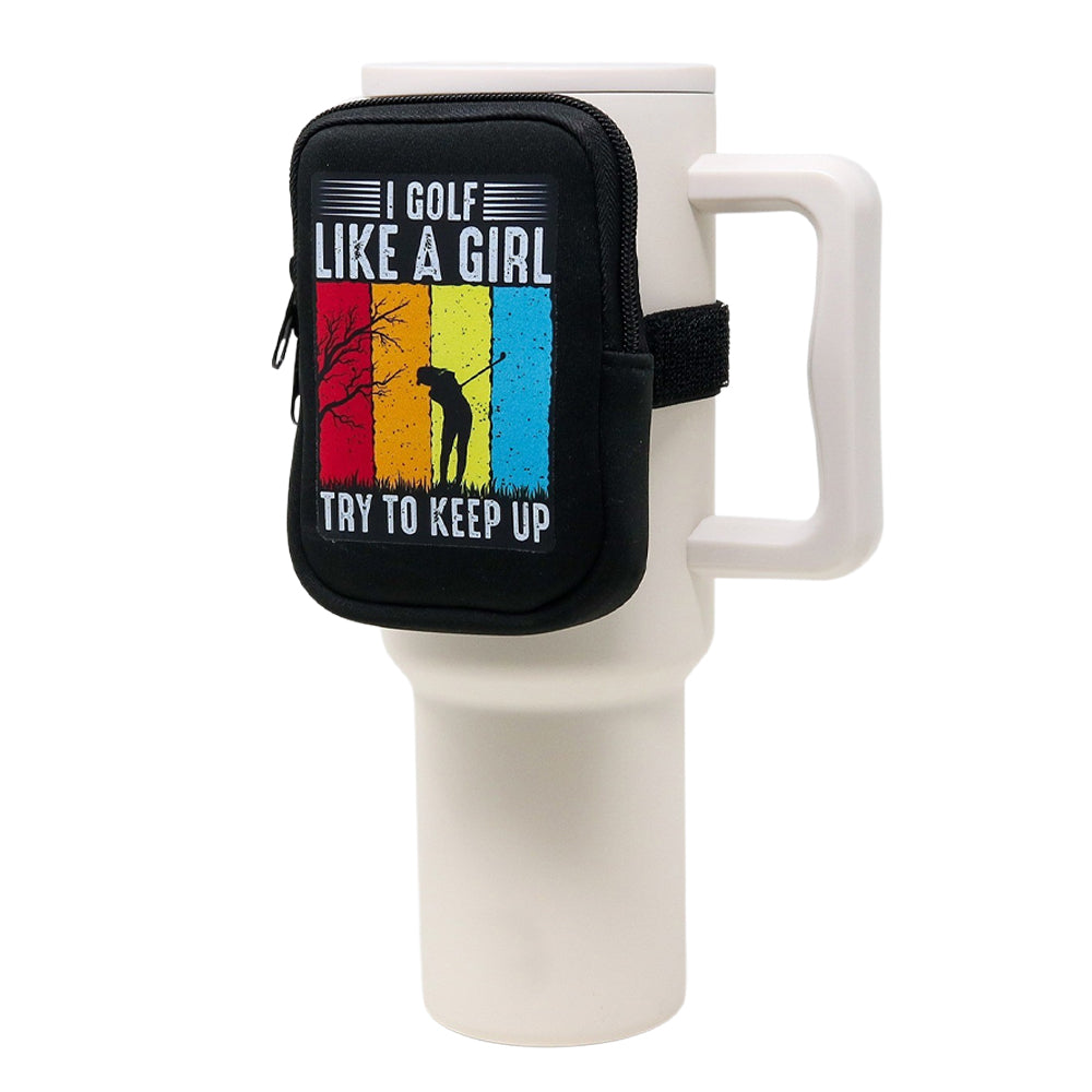 Tumbler Zippered Carry Pouch | I Golf Like a Girl