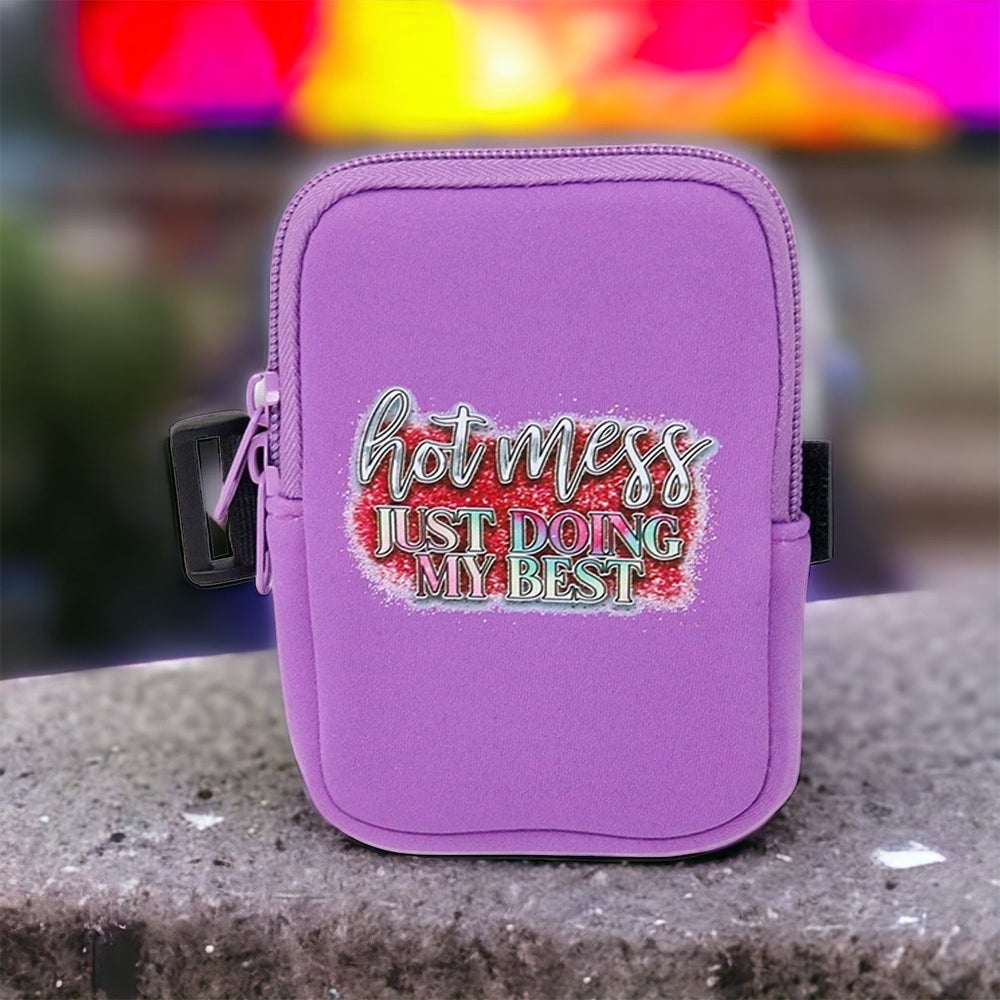 
            
                Load image into Gallery viewer, Tumbler Zippered Carry Pouch | Hot Mess Doing My Best
            
        
