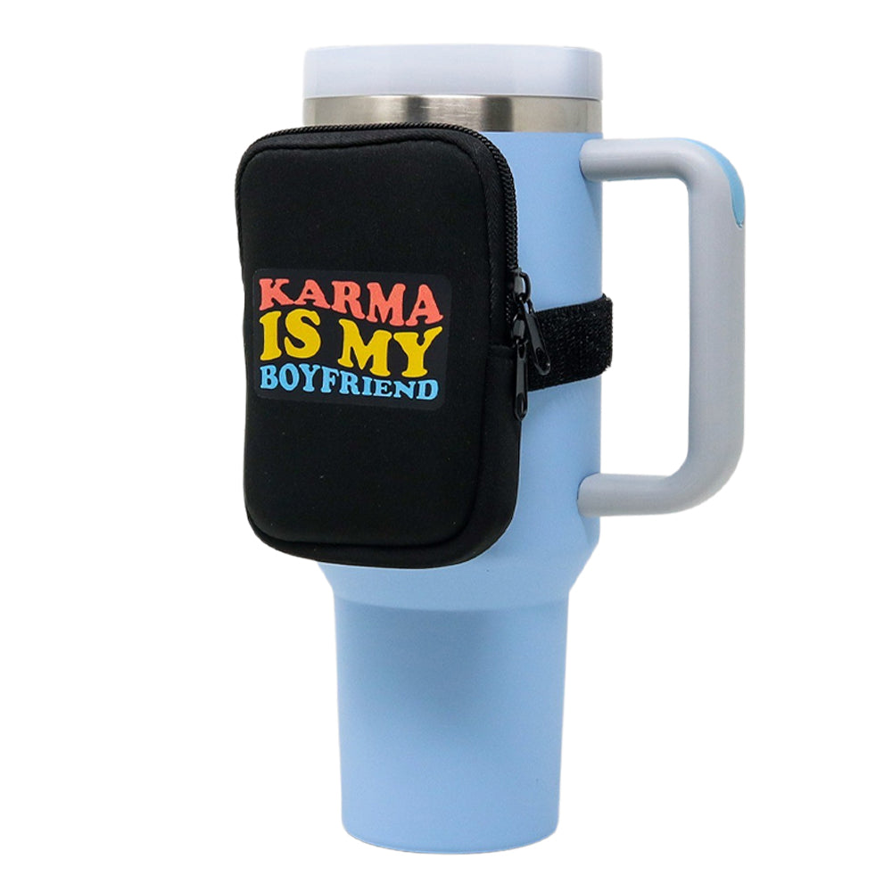 
            
                Load image into Gallery viewer, Tumbler Zippered Carry Pouch | Karma is my Boyfriend
            
        