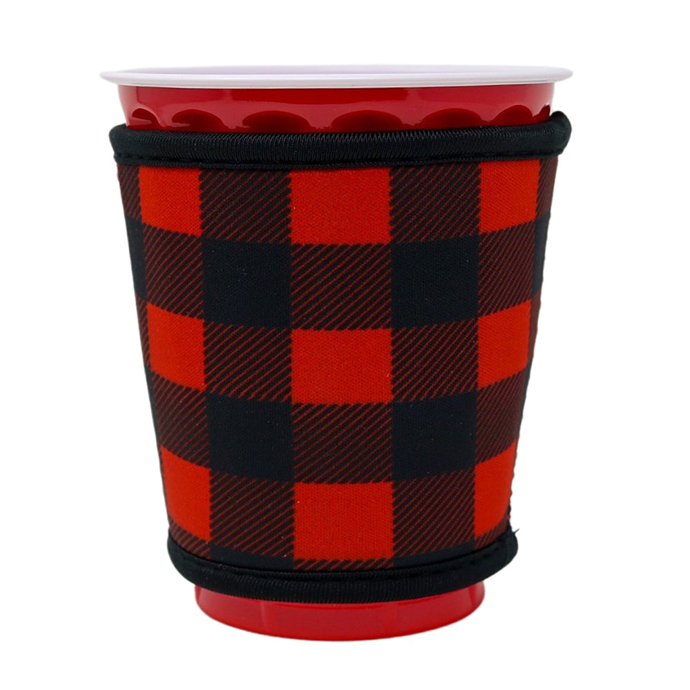 Insulated Red Cup Drink Sleeve | Red Buffalo Plaid