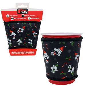 Insulated Red Cup Drink Sleeve | Christmas K-9