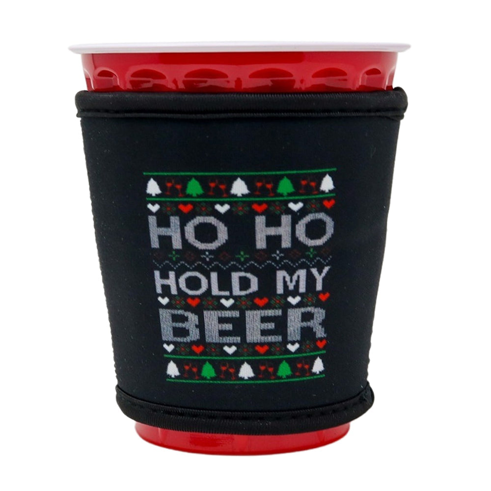 Insulated Red Cup Drink Sleeve | Ho-Ho-Hold my Beer
