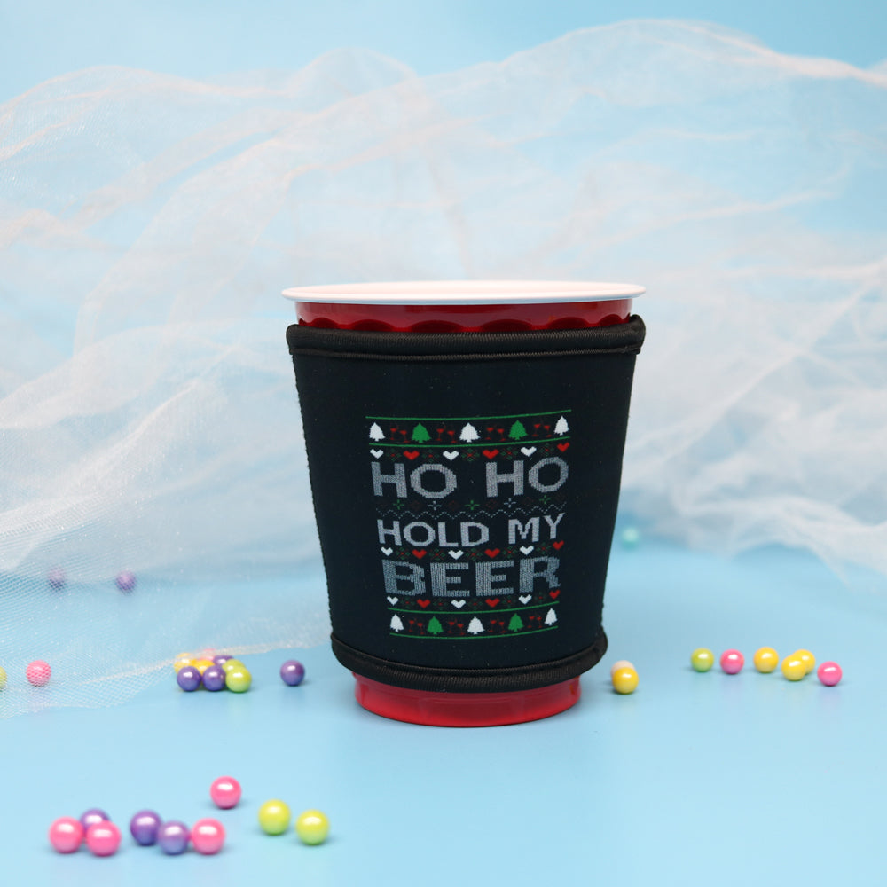 Insulated Red Cup Drink Sleeve | Ho-Ho-Hold my Beer