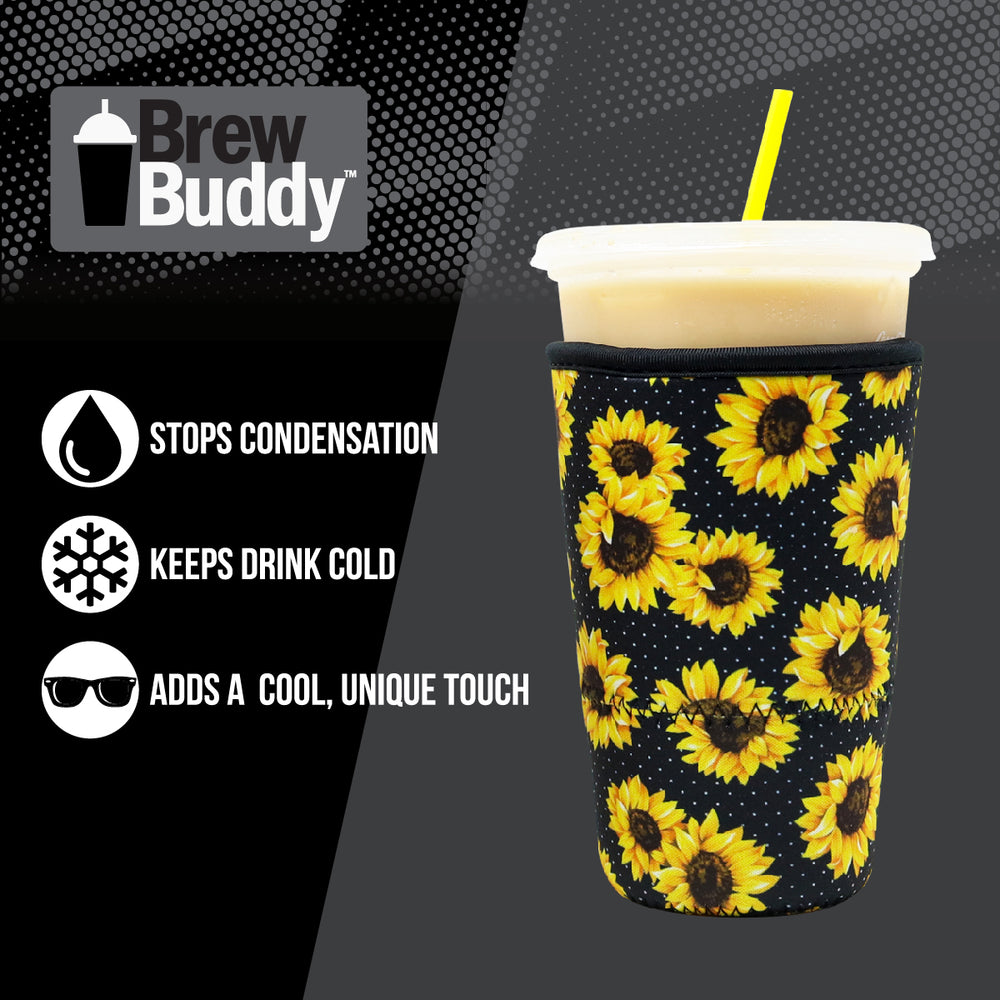 Reusable thermal insulated iced coffee cup sleeve made from high quality neoprene used for drinks from Starbucks, McDonalds, Dunkin' Donuts, and more. 