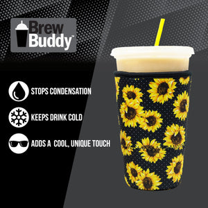 Reusable thermal insulated iced coffee cup sleeve made from high quality neoprene used for drinks from Starbucks, McDonalds, Dunkin' Donuts, and more. 