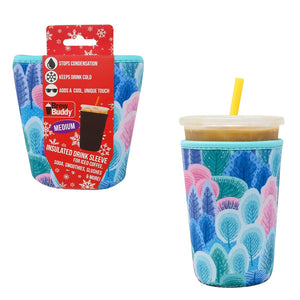 Insulated Iced Coffee & Drink Sleeve - Snowy Forest