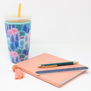Insulated Iced Coffee & Drink Sleeve - Snowy Forest