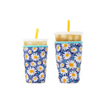 Insulated Iced Coffee & Drink Sleeve - Blue Daisy