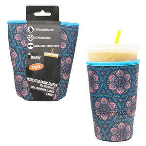 Reusable thermal insulated iced coffee cup sleeve made from high quality neoprene used for drinks from Starbucks, McDonalds, Dunkin' Donuts, and more. 