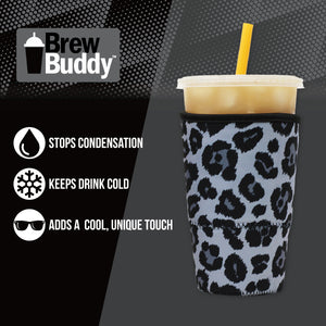 Reusable thermal insulated iced coffee cup sleeve made from high quality neoprene used for drinks from Starbucks, McDonalds, Dunkin' Donuts, and more. 