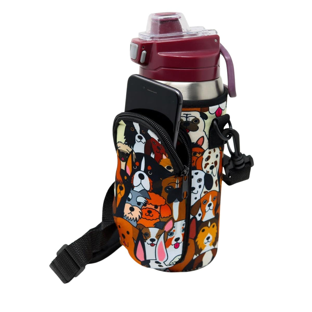 Cross Body Bag Bottle Holder  Black - Brew Buddy Neoprene – shopbrewbuddy