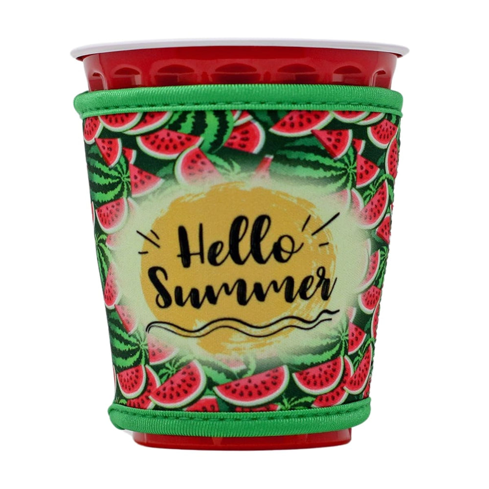 Thermal neoprene insulated red solo cup sleeve.