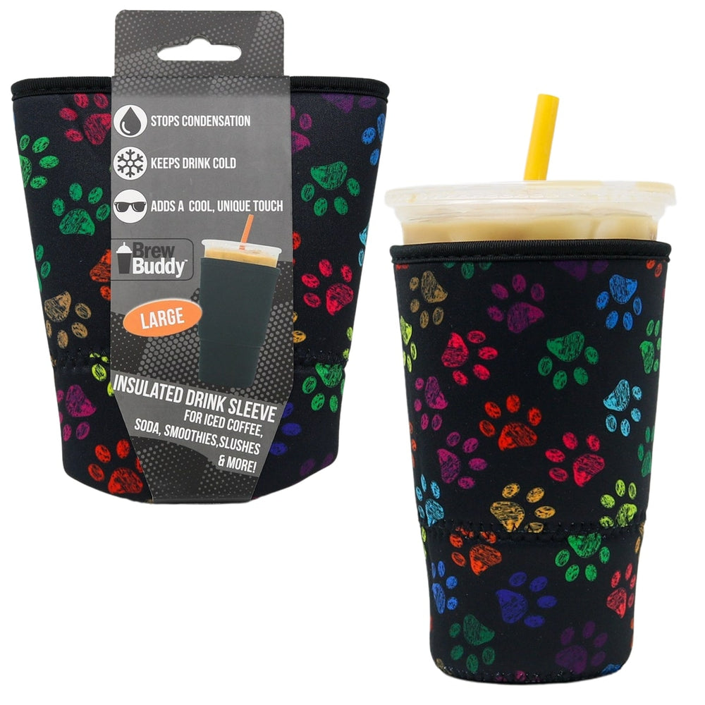 Insulated Iced Coffee & Drink Sleeve - Paws