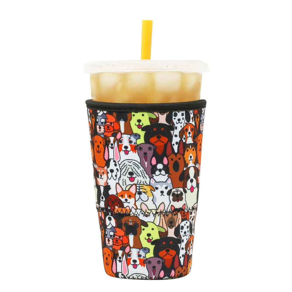 Reusable thermal insulated iced coffee cup sleeve made from high quality neoprene used for drinks from Starbucks, McDonalds, Dunkin' Donuts, and more. 