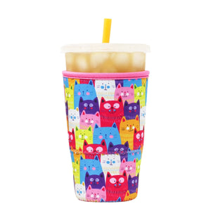 Reusable thermal insulated iced coffee cup sleeve made from high quality neoprene used for drinks from Starbucks, McDonalds, Dunkin' Donuts, and more. 