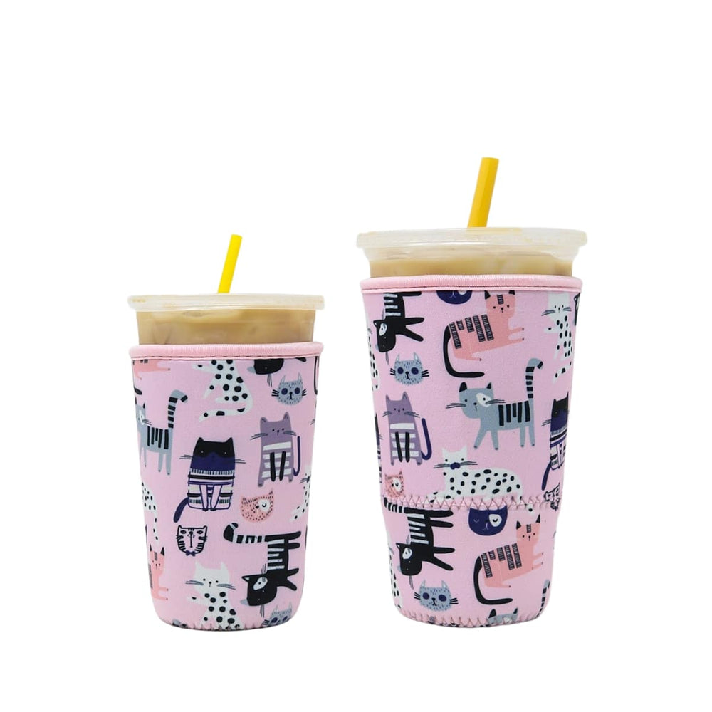 Insulated Iced Coffee & Drink Sleeve - Pretty Kitties
