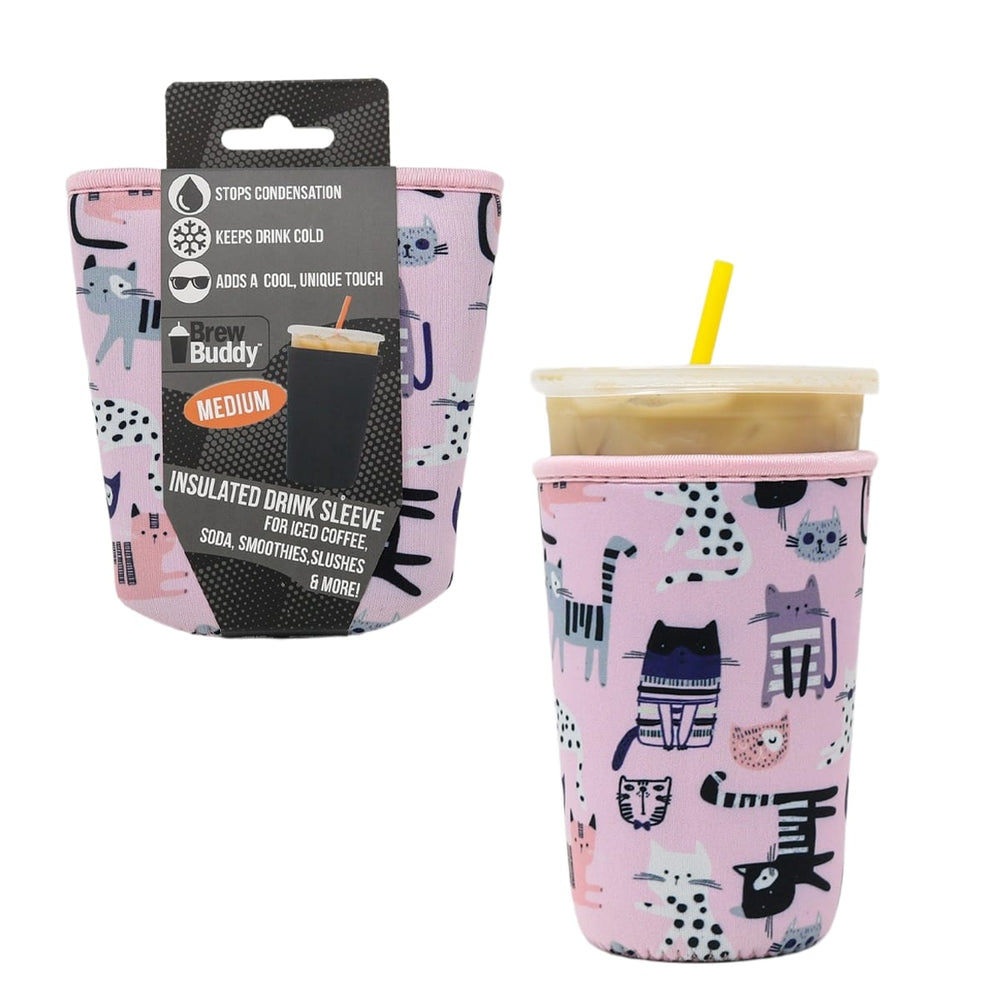 Insulated Iced Coffee & Drink Sleeve - Pretty Kitties