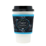 Reusable thermal insulated coffee cup hot sleeve made from high quality neoprene used for drinks from Starbucks, McDonalds, Dunkin' Donuts, and more. 