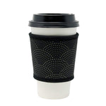 Reusable thermal insulated coffee cup hot sleeve made from high quality neoprene used for drinks from Starbucks, McDonalds, Dunkin' Donuts, and more. 