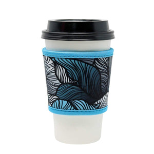 Reusable thermal insulated coffee cup hot sleeve made from high quality neoprene used for drinks from Starbucks, McDonalds, Dunkin' Donuts, and more. 