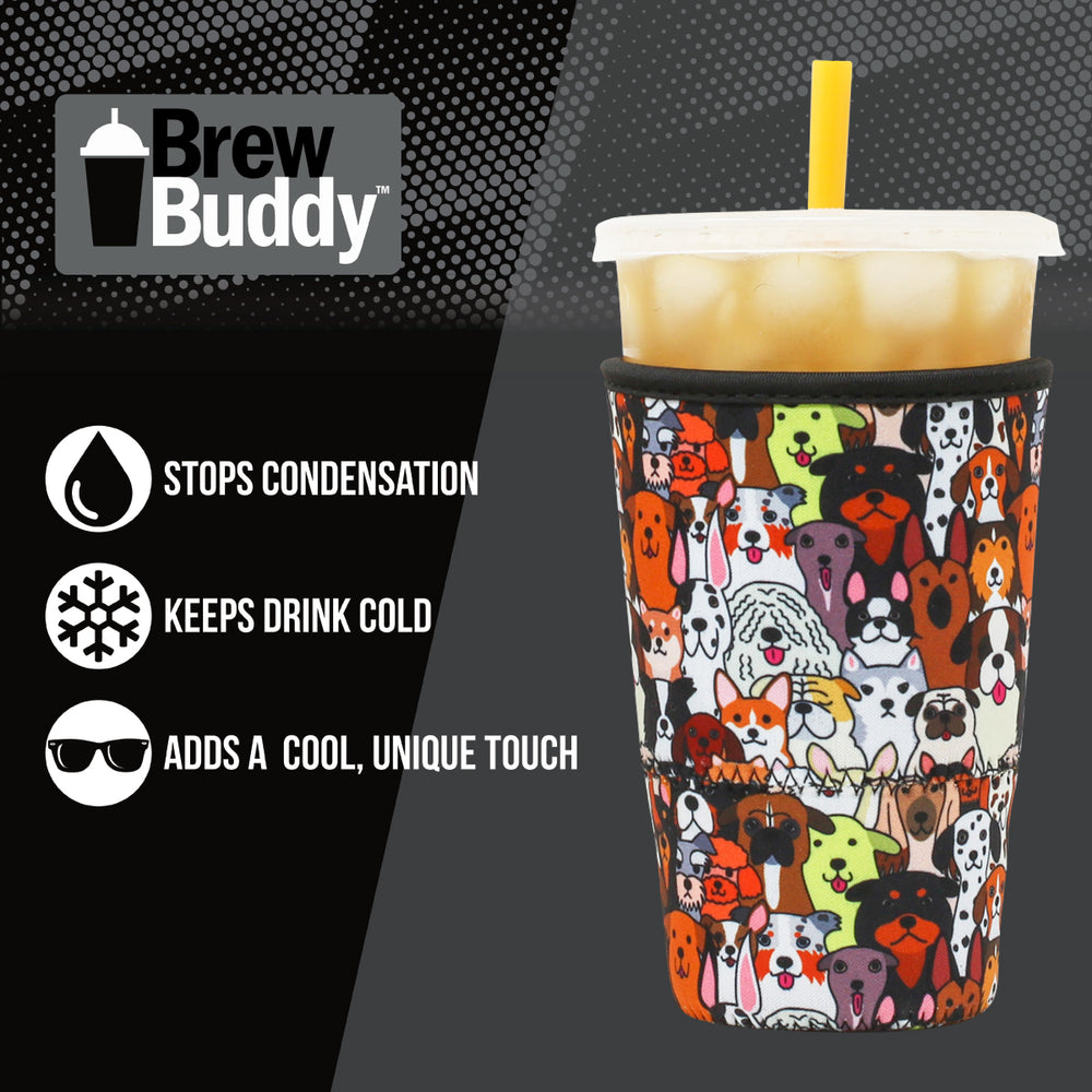 Reusable thermal insulated iced coffee cup sleeve made from high quality neoprene used for drinks from Starbucks, McDonalds, Dunkin' Donuts, and more. 